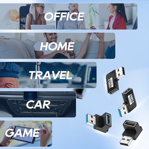 Adaptador USB 3.2 Ángulo 90/180 Grados 6 Pack miniatura 7
