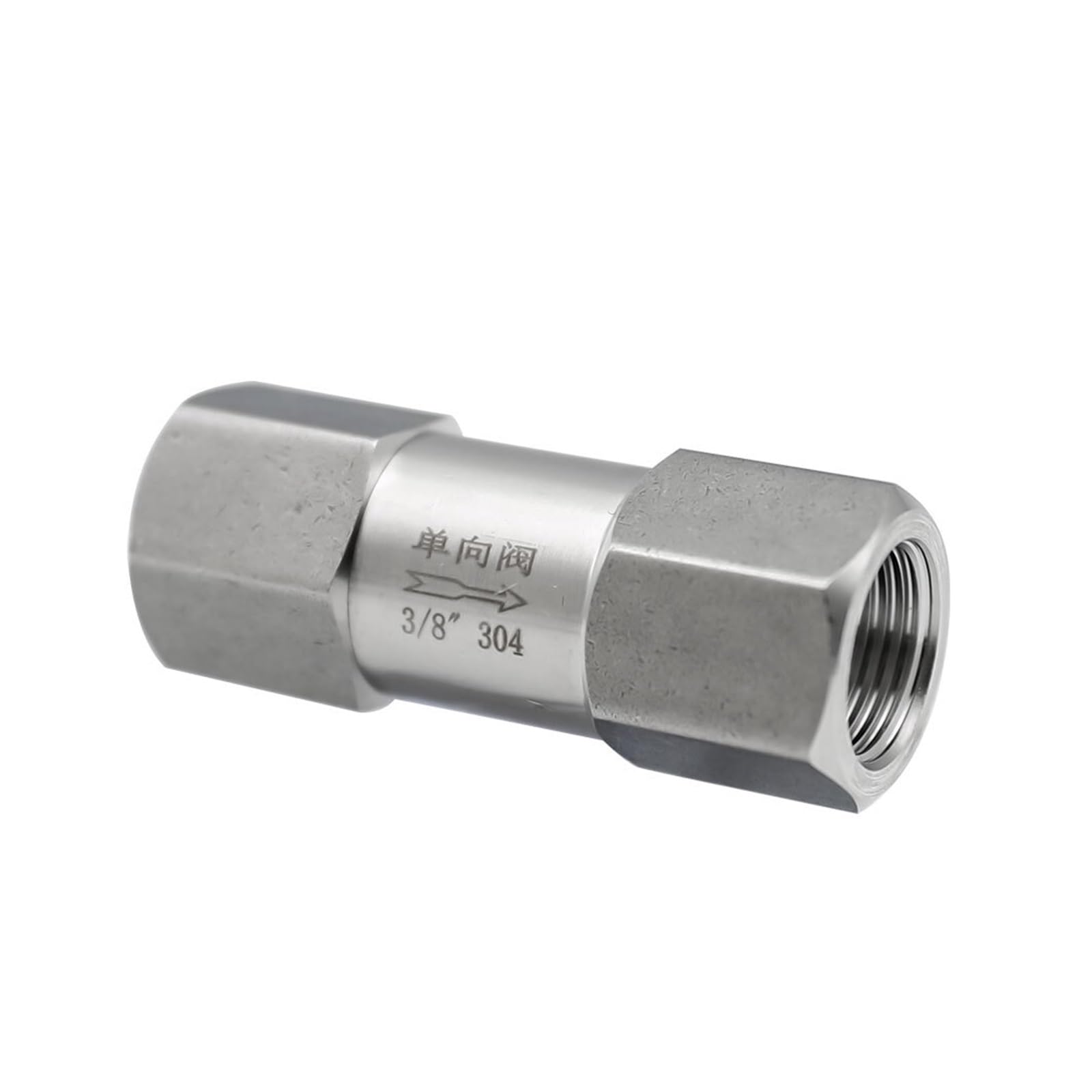 Clapet Anti-Retour, clapet Anti-Retour, 1/8'' 1/4'' 3/8'' 1/2'' 3/4'' 1'' BSPP Pouce Tube Femelle SS304 SS316 clapet Anti-Retour de Carburant unidirectionnel(SS316,0.5 inch)