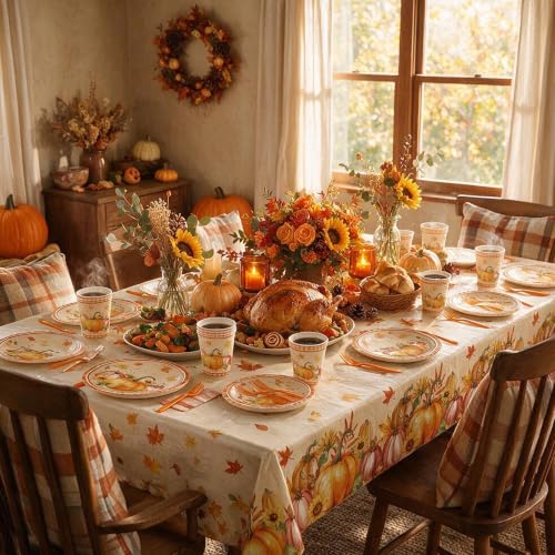 Thanksgiving Party Plates Supplies Tableware Decorations - image 7