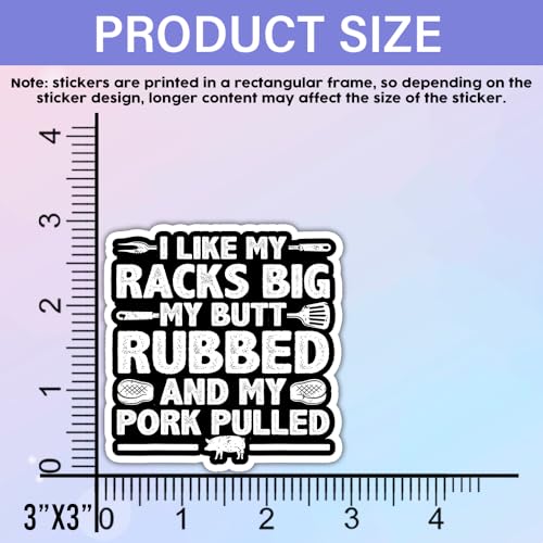 Image of SODAVA (3Pcs, 3in) Funny BBQ Grilling Stickers Pack, Barbecue Pitmaster Vinyl Decal Set, Smoker Meat Grill Waterproof Stickers for Laptop Water Bottle Toolbox Hard Hat