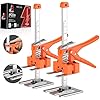 Labor Saving Arm Jack Handle 2 Pack,15 in Construction Jack,Multifunctional Furniture Jack for Installing Cabinets and Wall Tile Height Adjuster Handheld Lifter Tool, Load 400LBS, Orange
