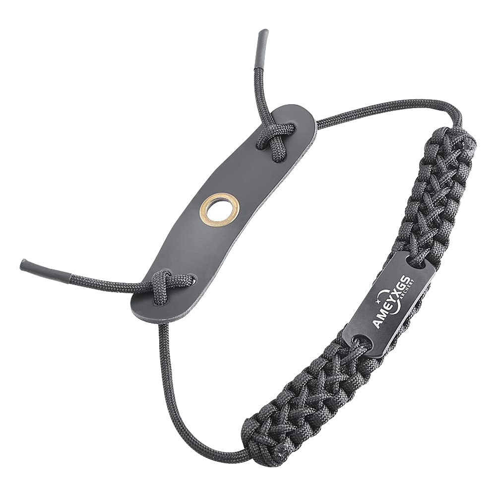 Fascia Polso Per Arco ELONG OUTDOOR - In Pelle E Paracord Regolabile Per Caccia Con Arco Composto