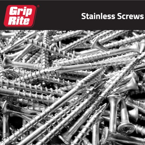 Grip-Rite PrimeGuard Max Tornillos para Madera con Cabeza de Recorte - Acero Inoxidable 305 - 7 x 2-1/4 pulgadas - 138 piezas miniatura 6