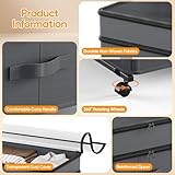 Ovshnrr 70L Under Bed Storage with Wheels, 2 Pack XXL Underbed Storage Drawers, Adjustable 10in High Closet Organizers with Lid, Large Under bed Drawers for Clothes, Shoes, Blankets, Toys - Image 5