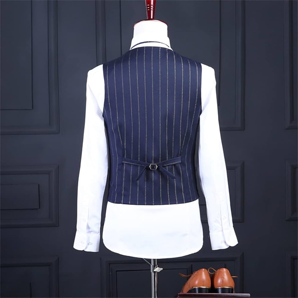 ストライプブレザー アイボリー/ネイビー Unpressure】シルクブレンドストライプネクタイ 7.0cm幅