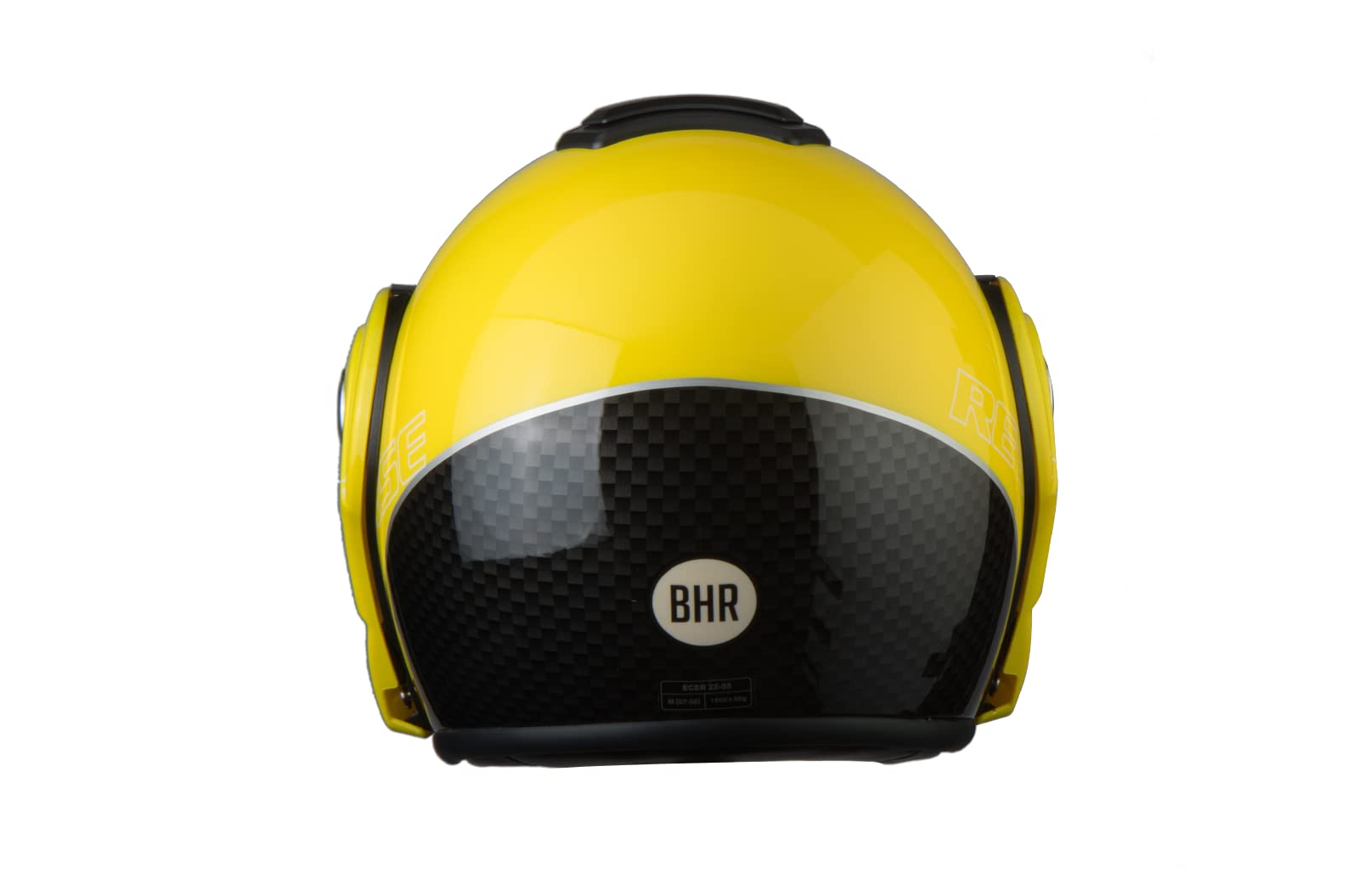 BHR Casco Modulare Moto 807 REVERSE | Casco Moto Integrale Omologato ECE con funzione Flip-Up 180° | Casco Moto Modulare Uomo & Donna con Sgancio Micrometrico | GIALLO | M