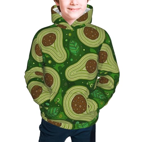 Big Colorful Avocados Kid Hoodies Boys Sweatshirts Girls Pullover with Pocket3