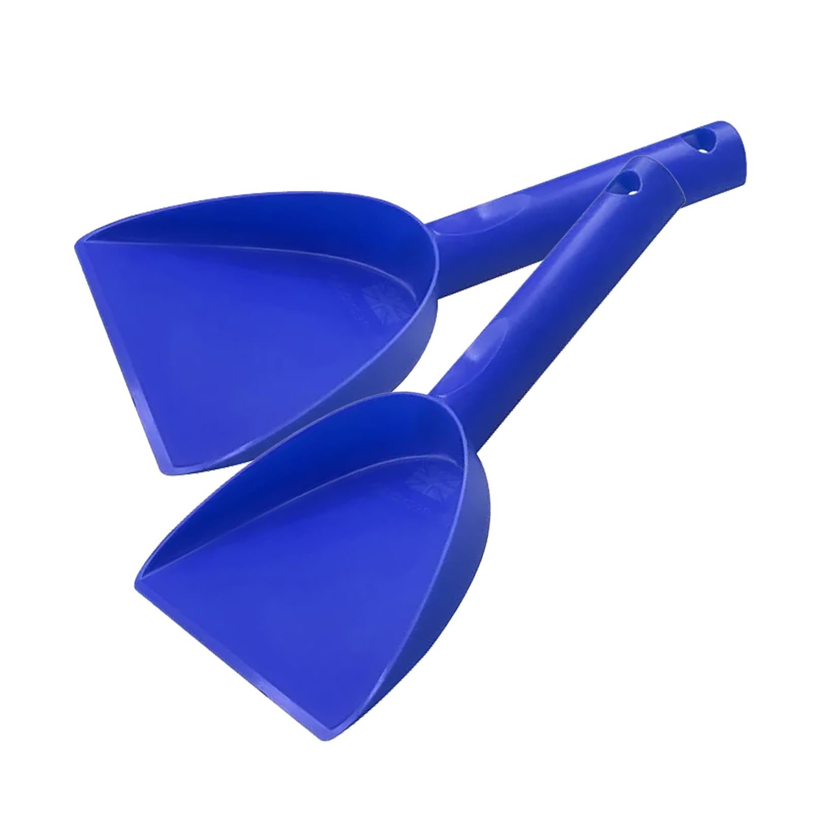 simpa 2PC Blue Plastic Pet Food Scoop Set - Made in UK with Recycled Plastic.
