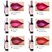 Lip Gloss Mini Makeup Set, 6 Colors Lip Plumper Gloss Liquid Lipstick, Red Wine Lip Tint Stain Lip Oil Long Lasting Waterproof, Juicy Bomb Lip Gloss Pack