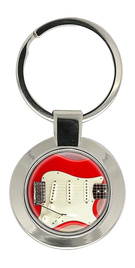 Giftshop Uk Unisex Silver Coloured Metal Stratocaster Guitar Key Ring