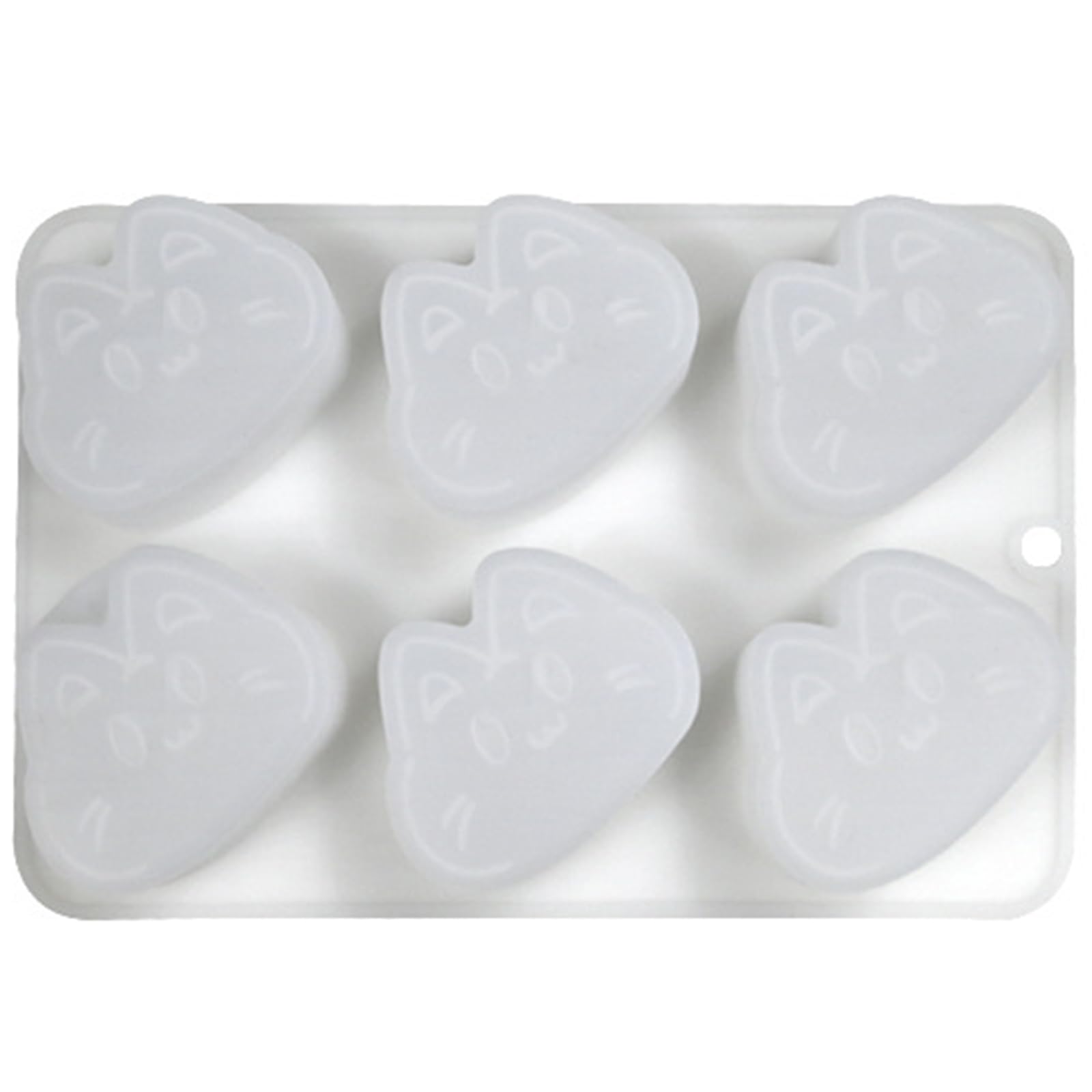 MALSSE 6 Cavities Cartoon Cats Silicone Mold Fondant Cake Mold Baking Tool for Making Chocolate, Candy, Jelly, Soap Chocolate for Household Soap Molds Baking Tool