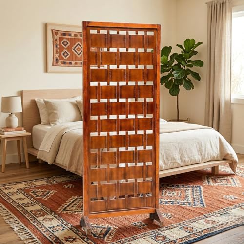 Image of Wooden Room Partition /Screen /Room Divider /Room Separator for Livng Room Bedroom Home Office Restarurant Hallway 1 Panel 30Inches Wide (1 Panel Box 30 Inches)