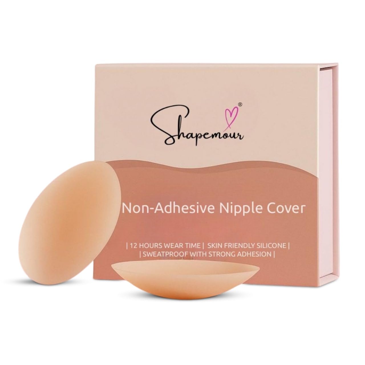 Silicone Nipple Covers for Women, Thin Comfortable Invisible and Reusable Nipple Pasties, All-Day Hold, Skin Friendly