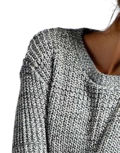 shermie Women's Cute Heart Pattern Elbow Patchwork Knitted Sweaters Long Sleeve Crew Neck Casual Pullover2