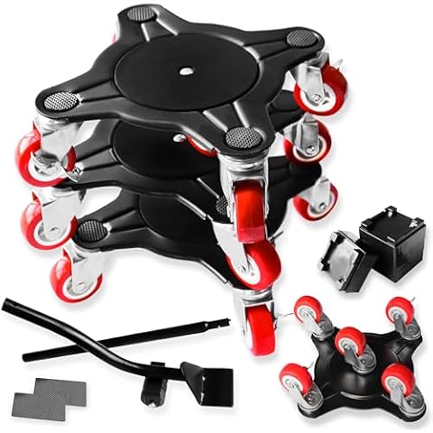 SAPITER XXL Furniture Movers with 5 Wheels - Enhanced Furniture Dolly & Lifter Sliders Tool for Easy Moving Refrigerator Couch Desk, Heavy Duty Moving Dolly, 3000lbs Load Capacity(Black 4Pack+1Lifter) Cover