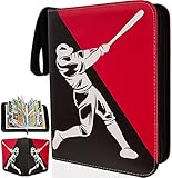 Baseball Card Binder 4 Pocket, 440 Sleeves Baseball Binder for Trading Cards Collection, Baseball Card Holder, 3 Ring Storage Book, Small Trading Card Album Mini Case, Collector Sports Cards Organizer