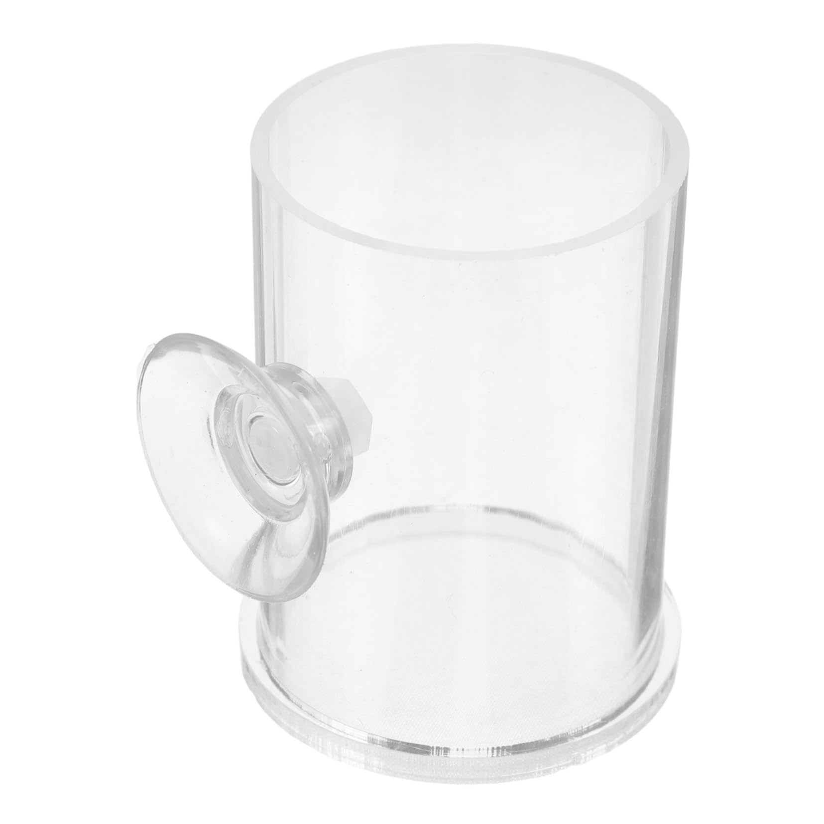 GALPADA Acrylic Transparent Fish Feeding Ring with Suction Cup Semiautomatic Aquarium Feeder for Fish and Turtles Controlled Feeding for Home Office and Hotel Aquariums