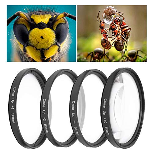 Filtre macro 58mm grossissement close up progressif pour objectif de reflex