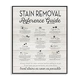 Stupell Industries 'Stain Removal Reference Guide', Framed Giclee Art, Black, 11 x 14 Inches, Easy to Hang and Sturdy, Made in USA, by Lettered and Lined