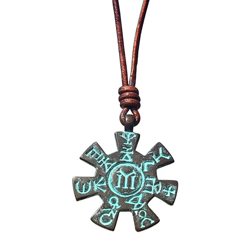 The Pliska Rossette Necklace Copper Pliska Boho Jewelry, Mens jewelry, leather necklace for men, boyfriend gift