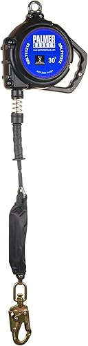 Miniatura 9 de Palmer Safety SRD 11 pies de cuerda de vida auto retráctil I SRL dispositivo giratorio superior galvanizado cable con pequeño gancho de acero I