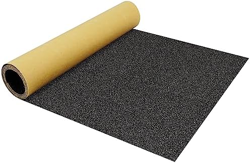 Zeato Grip Tape 33x9’’ Non Slip Silicone-Carbide Bubble Free Application Easy to Cut and Trim High Strength Sandpaper for Skateboards Scooters - Black