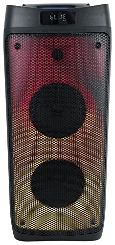 Image of Rockville BASS Party 65 Dual 6.5 inch Rechargeable LED Bluetooth Speaker | 1200W Peak / 400W RMS, 12.5-Hour Battery at 25% Volume, Beat-Synced LED Modes, Mic and Guitar Inputs, TWS, USB, SD, Aux