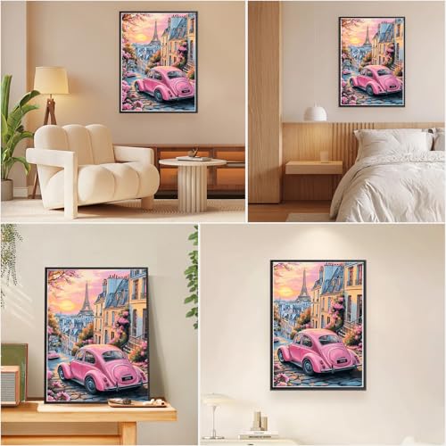 Miniatura 2 de MEIYUDA Pintar por Numeros Adultos París al atardecer, DIY Painting by Numbers Kits Cuadros por Numeros, Pintura de Bricolaje Sobre Lienzo con Pinceles Decoración para el Hogar 40x50cm(sin marco)