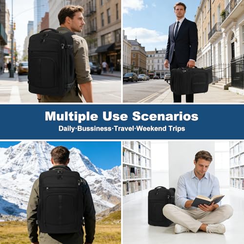Mochila de viaje expandible 40-50L con puerto USB para portátil 17.3" miniatura 7