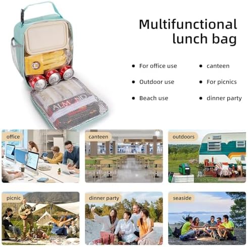 Lovoeo Lunch box Lunch bag for men women Insulated Lunchbox Lunch bags for Work Picnic Travel (baby blue) — view 4