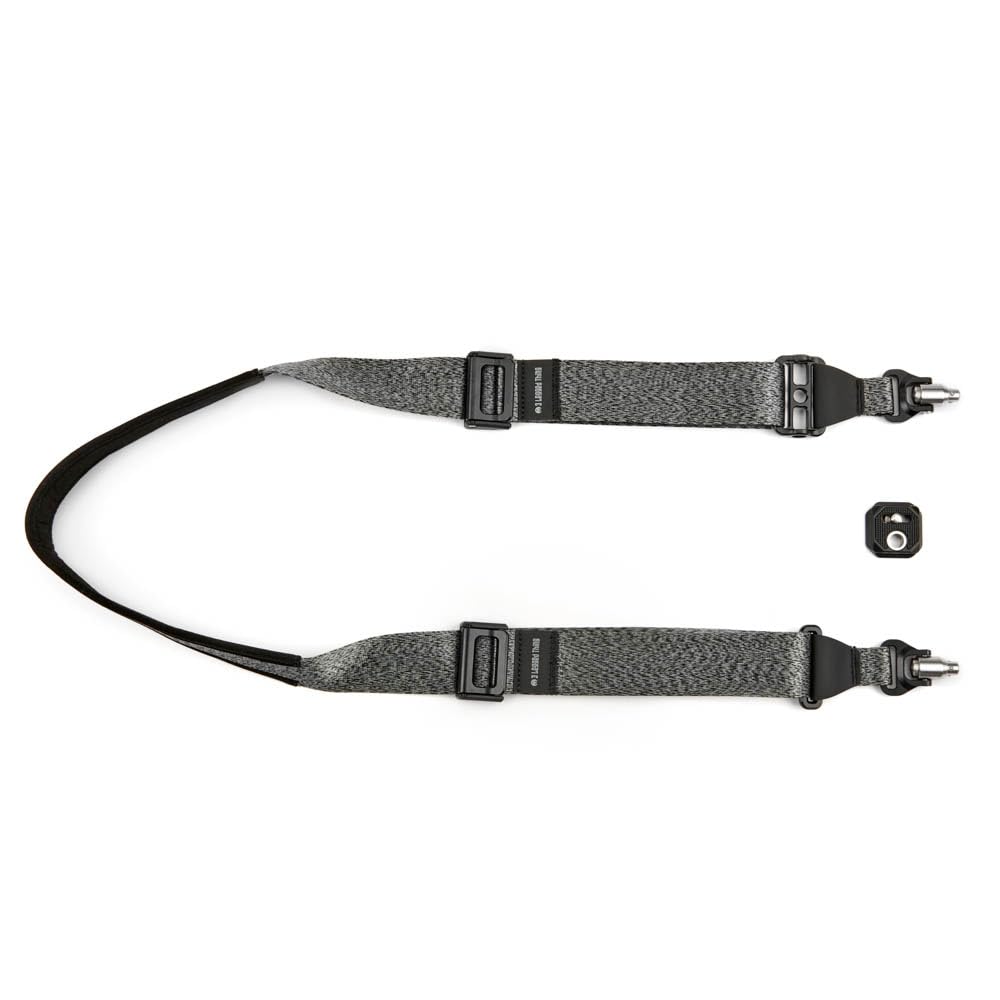 3 Legged Thing AXIS 44 Quick Detach Camera Strap - Extra Wide Neck & Shoulder Strap with QD4 Arca-Swiss Plate, Cam Lever Lock, Nylon & Hypalon, Made in Britain (Padded, Moondust)