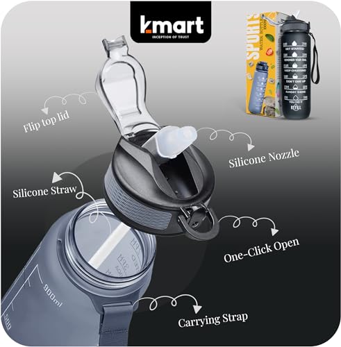 Roe Tenpo Sports Water Bottle with Straw and Time Marking, and 32OZ Capacity - Image 3
