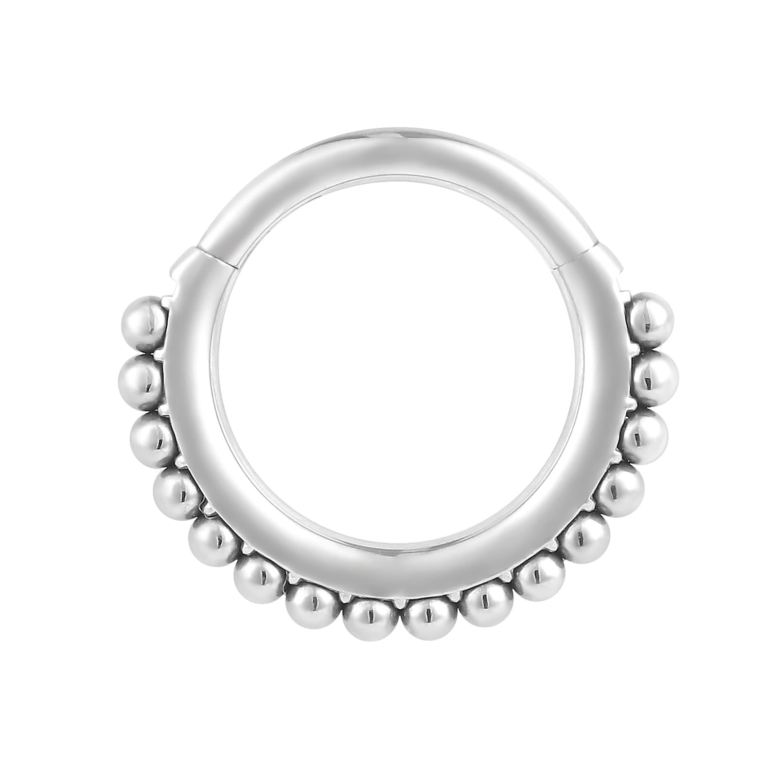 NORO OLO 16G Titanium Hypoallergenic Septum Helix Piercing Jewellery Earring Hoop, Cartilage Clicker Segment Ring