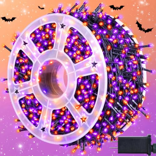 kemooie 500 LED Halloween Lights Outdoor 164 FT Fairy Lights with 8 Modes