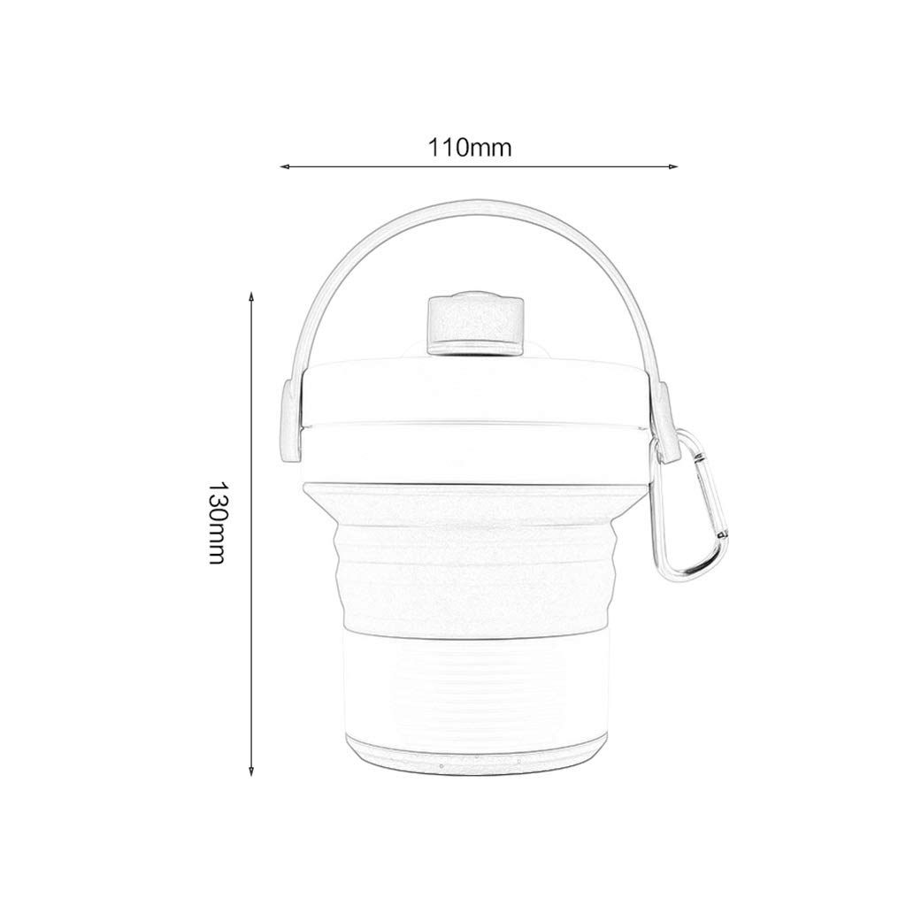 Faltbare Kaffeetasse, 450 Ml Outdoor-Sportarten Geschenk Tasse Kieselgel Einstellbar (5 Farben)