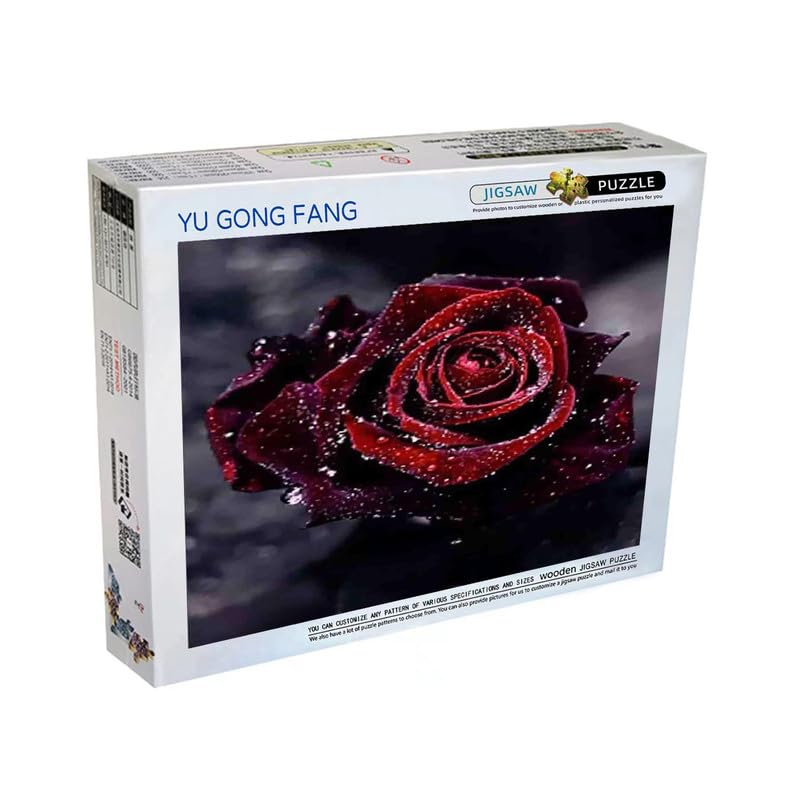 Rote Rose-Puzzle Spielzeug Erwachsene 5000 Stück Holz Lernspielzeug Kreative Dekoration