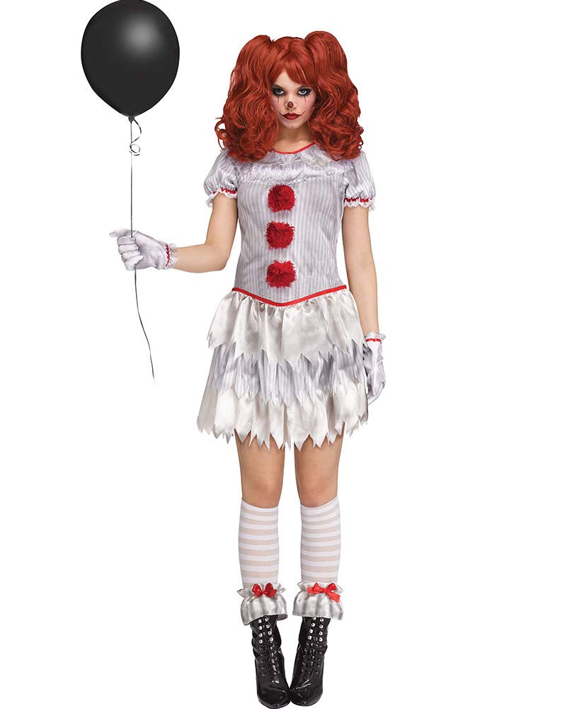Fun World Costumes Womens Carnevil Clown Large White
