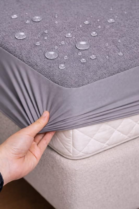 Image of Waterproof Mattress Protector 6x6.5 Feet (72x78) | Elastic Fitted Bedsheet | Soft & Durable Gadda Cover Dustproof By Bharat Griha BG16
