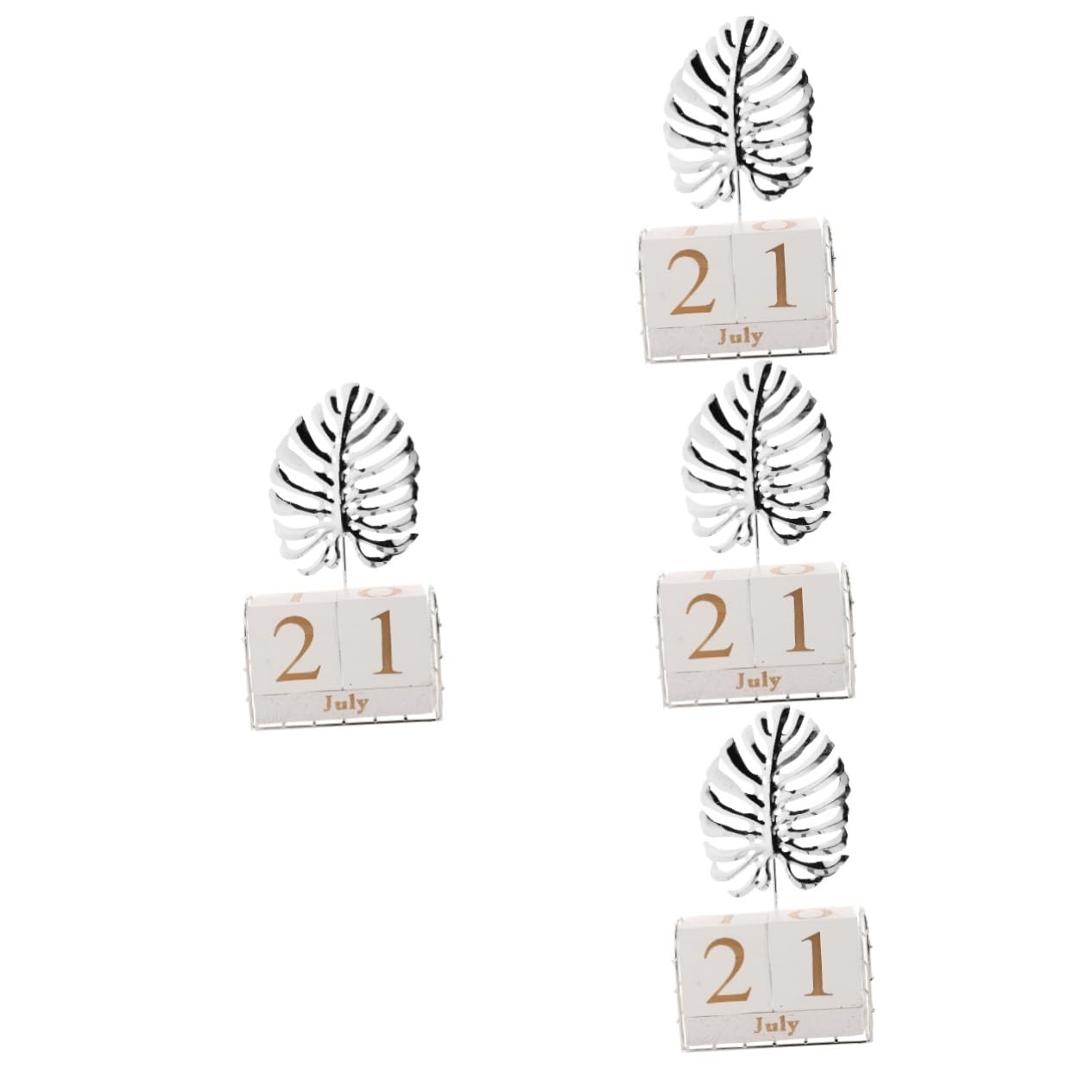 Tofficu 4 Pz calendario in legno calendario da tavolo digitale agenda scrivania decorazione casa arredamento blocco scrivania perpetuo da tavolo Di legno