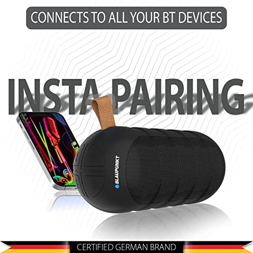 Image of Blaupunkt BT10 Portable Wireless Bluetooth Speaker with LED Flashlight & SOS Function I 1200mAh Rechargeable Battery I Built-in Mic /TF /FM for Hiking,Camping, Bikers