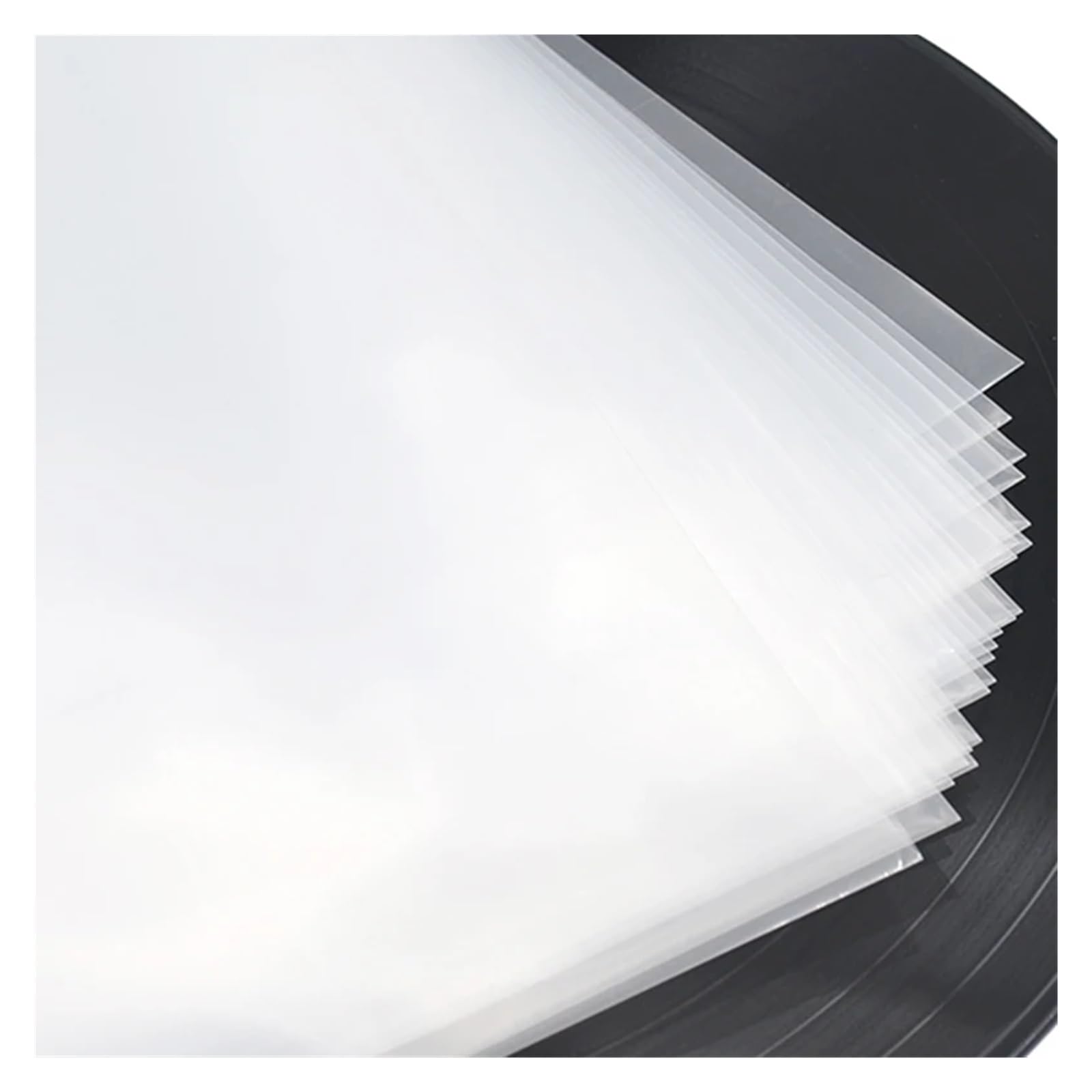 30 Fundas Exteriores de plástico Resistentes con Parte Superior Abierta y Plana for Discos de Vinilo de 12 Pulgadas, Dobles o Plegables Fundas para Discos De Vinilo
