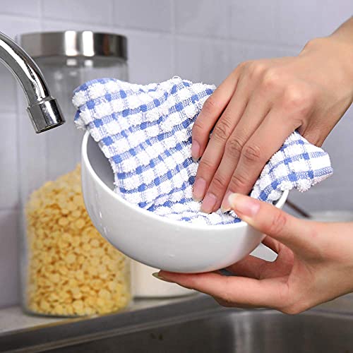 Image of AYUS Dish Cloths for Kitchen Washing Dishes, Super Absorbent Dish Rags, Cotton Terry Cleaning Cloths 13x13 Inches (Terry Dish Cloth, Pack of 12)