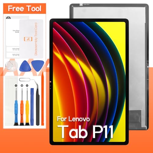 Screen Replacement for Lenovo Tab P11/P11 Plus LCD Display TB-J616 TB-J606 TB-J606F TB-J606N TB-J606L Touch Screen Digitizer Full Assembly,with Tools(Black)