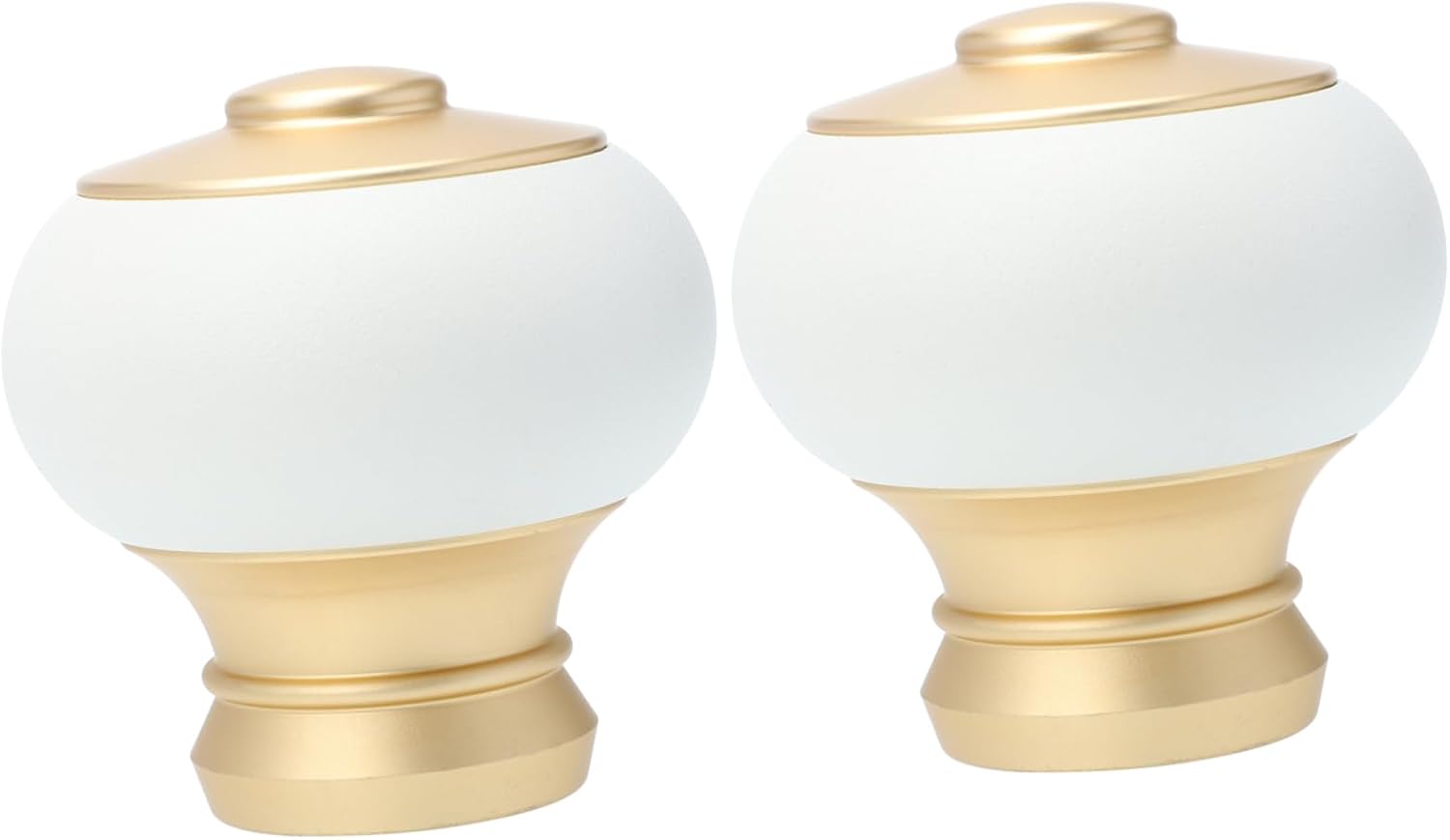 Luxshiny 2pcs Scandinavian Curtain Rod Ends Decorative Finials for Curtain Rods Heavy Duty Accessories for Window Drapery Modern Style Easy to Install