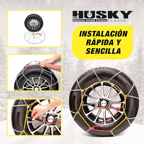 Cadenas de nieve eslabón 9 mm Husky Advance Sumex de acero cementado 4