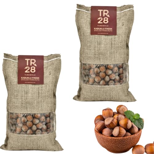 Giresun Plump In-Shell Hazelnuts, 100% Natural & Delicious, Organic, Additive-Free, Authentic Turkish Product, Geographical Indication Registered, (GİRESUN KABUKLU FINDIĞI), 1000g / 2.2 lb - PACK OF 2