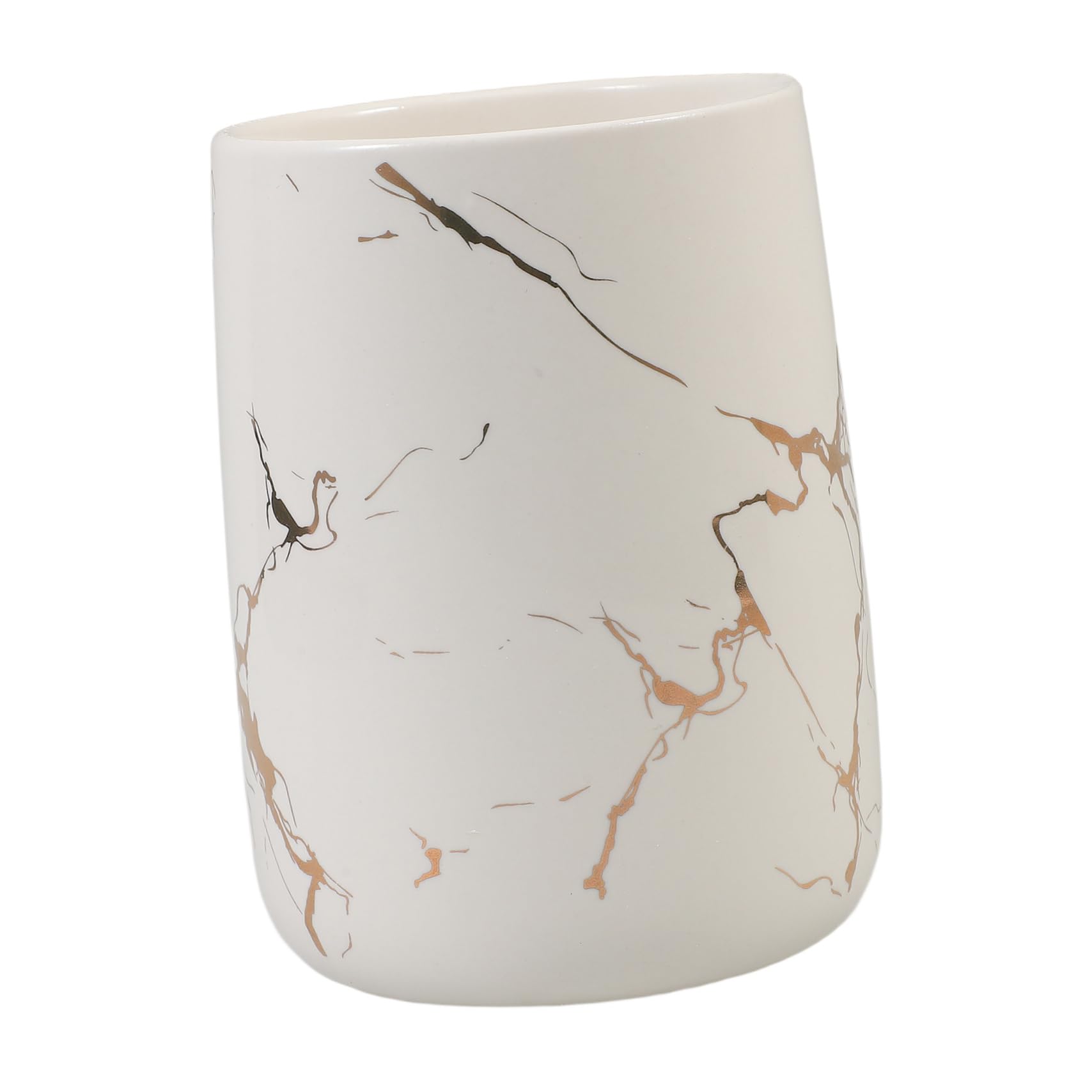 Cabilock Vaso Resistente Diseño para Cepillos de Blanco Dientes de Cerámica Moderno para Baño Accesorios de Baño Decorativos y Adecuado Doméstico