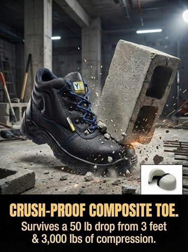 Image of Boots Unionshoes - Composite Safety Toe - Breathable and Light Weight - Utility Boots for Construction and Warehouse