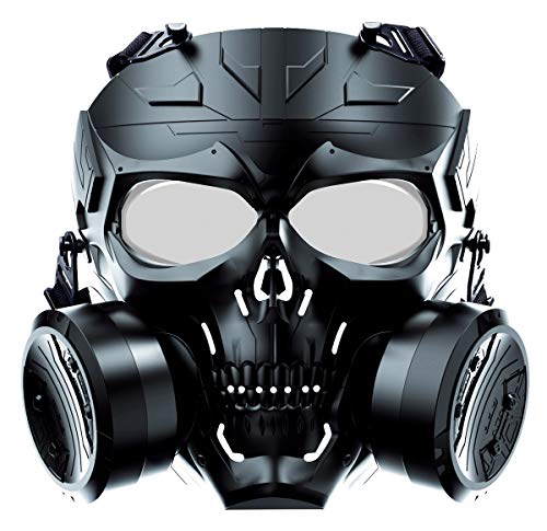 M10 Airsoft - Máscara Protectora de Gas táctica, protección Ocular Completa, máscara de Juego simulada, Correa Ajustable para Pistola de Aire Libre, Deportes al Aire Libre, CS, Cosplay, filmación,