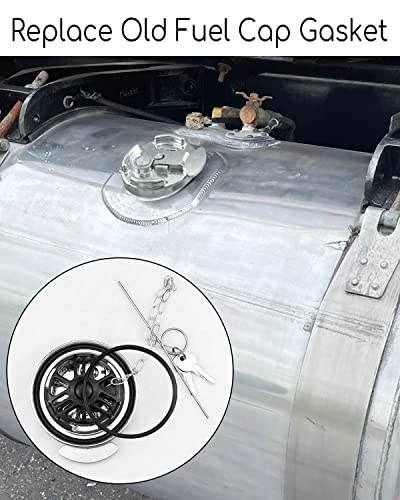 Emiho Fuel Cap Gasket Fit For Peterbilt Trucks, Gas Tank Cap Sealing Washer Replacement Gaskets Ring Replace 572.1014.1, Upgraded O Rings For Prevent Leakage, 2 Pack #TOP2